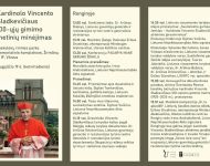 Vilniuje vyks kardinolo Vincento Sladkevičiaus 100-ųjų gimimo metinių minėjimas